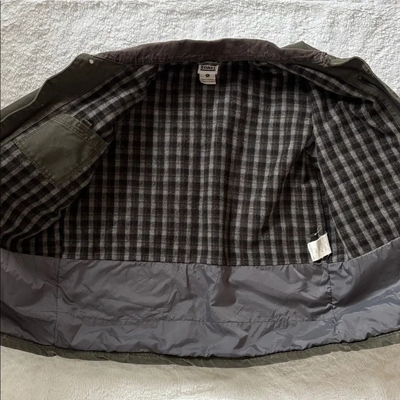 Sorel Duck barn Chore Jacket olive green canvas Pockets EUC size XL - Picture 10 of 13